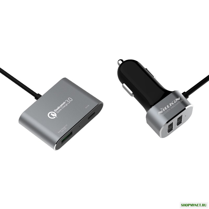 Nillkin 4 порта USB Power Share Авто Зарядное устройство с QC3+0,0 Для Xiaomi 6 Samsung S8 iphone 77Plus